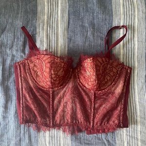 VS Maroon Lace Corset